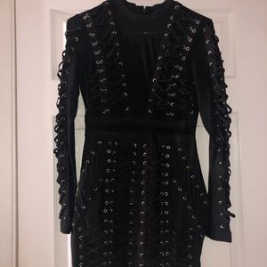 Black laced fashion nova dress